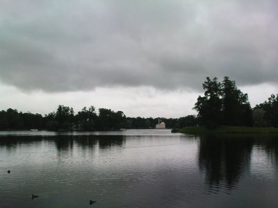 Petrohrad, Tsarskoe selo a rybník, srpen 2009